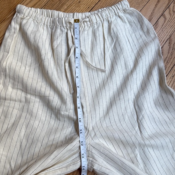 WeWoreWhat Tie Waist  Cream Wide Leg linen blend  Pants size xs - Picture 8 of 11
